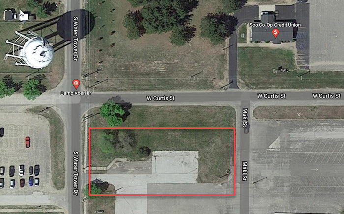 Depot Cinema (Woodside Depot Cinema, Kinross Depot Cinema) - 2020 Aerial Demolished (newer photo)